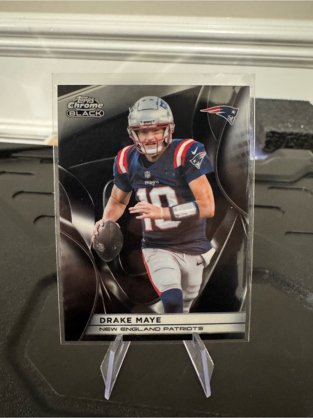 🔥 2025 Drake Maye Topps Chrome Black Card. #newenglandpatriots #drakemaye